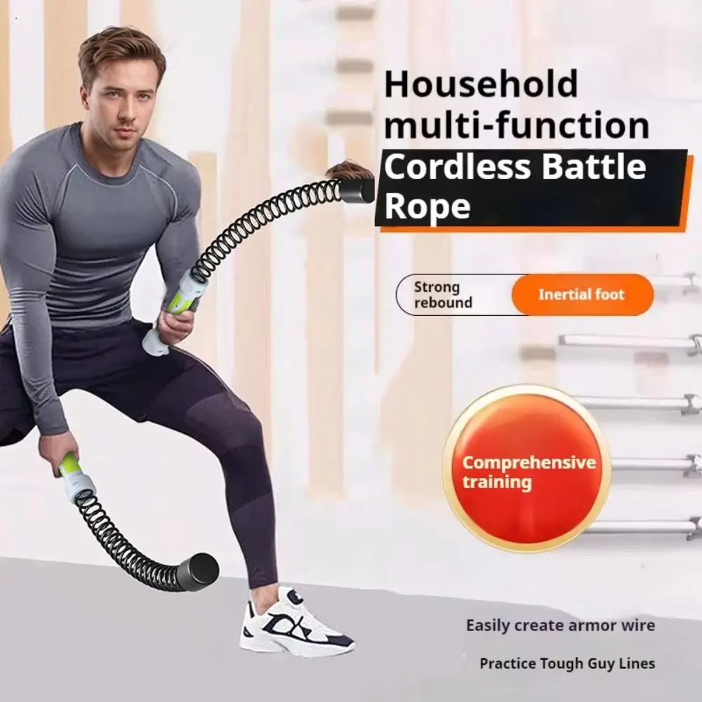 

1 pair Replacement Spring Gym Battle Rope Stainless Steel Rebound Cordless Battle Rope Durable Multifunction Arm Strength Rope