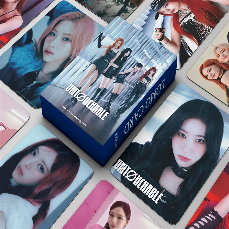 55pcs/set KPOP ITZY New Album UNTOUCHABLE LOMO Card YEJI Lia RYUJIN CHAERYEONG YUNA Girl Collection Gift Postcard Photo Card