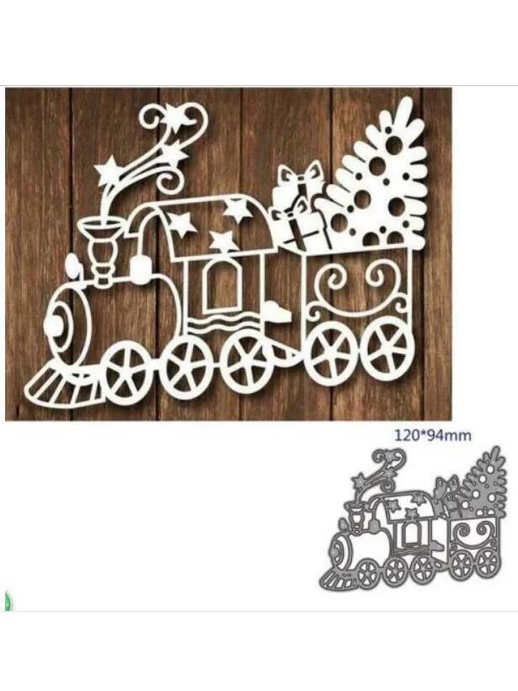 Christmas Gift Train Metal Cutting Dies DIY Scrapbooking photo album Decorative workmanship Embossing DIY Paper Cards