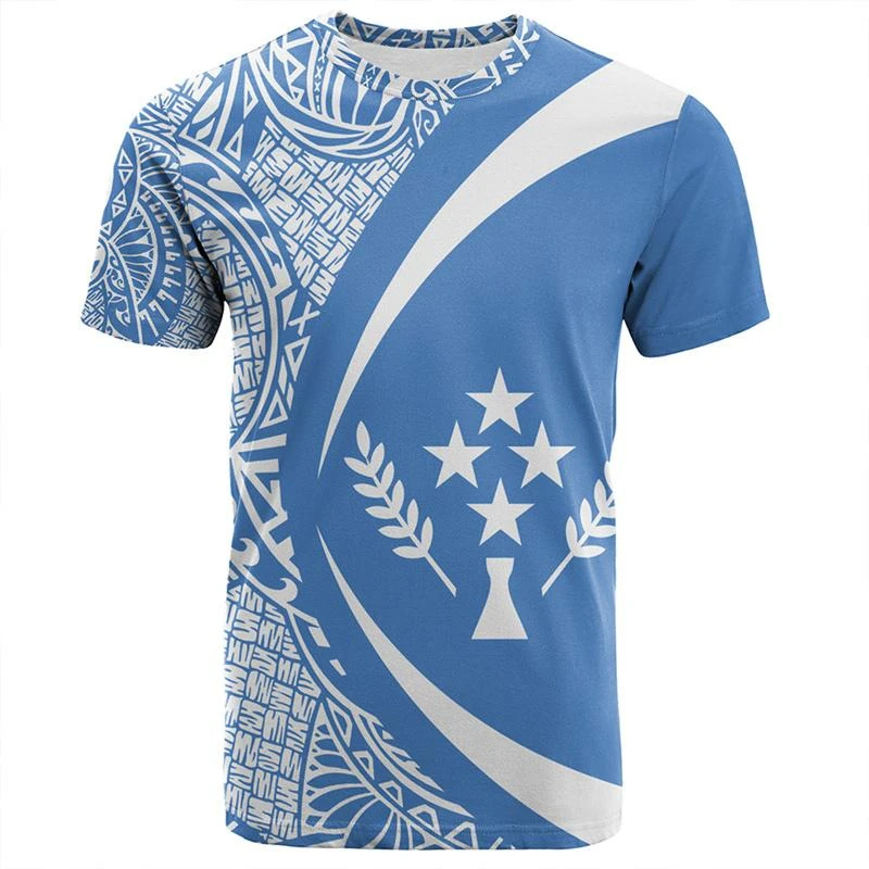 

Hawaii Kosrae 3D Printed T Shirt Men's Clothing Round Neck Short Sleeves Casual Tees Tops Vacation Oversized Streetwear T-shirt