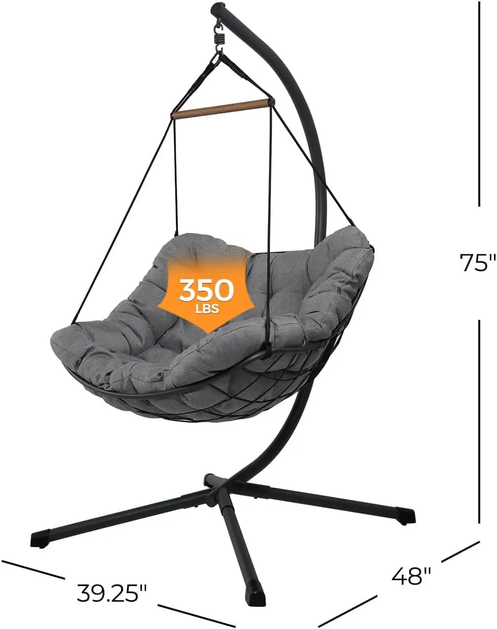 Patio Furniture Leisure Cheap PE Rattan  Rope Hanging Swing Chair Outdoor