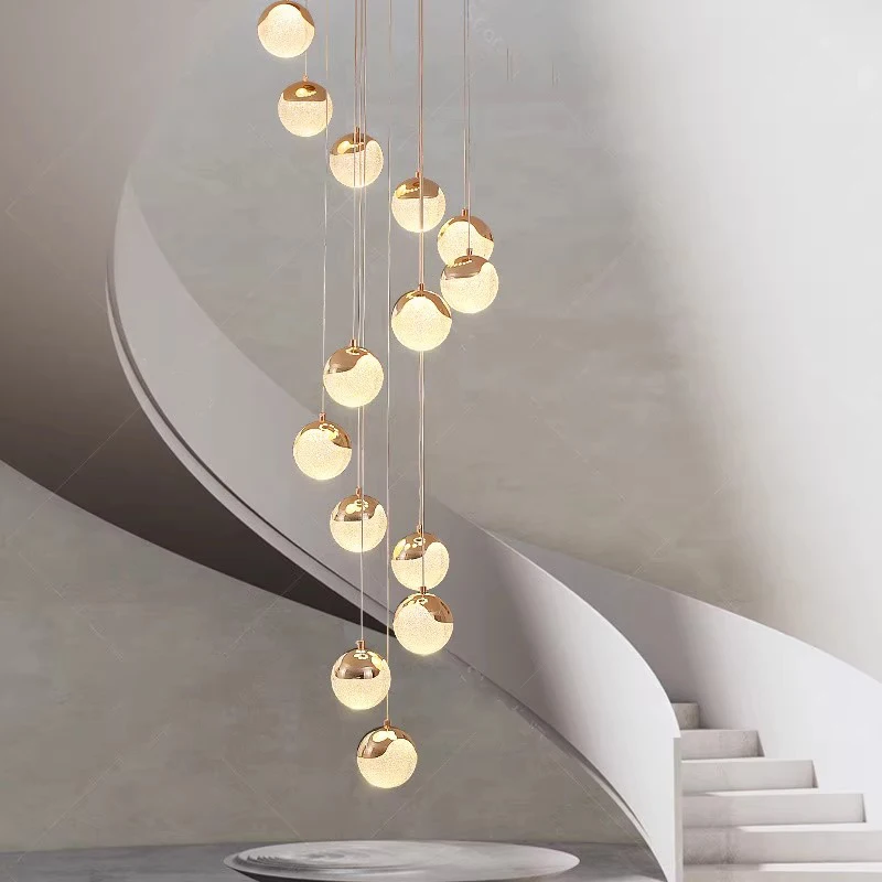 

Современная лестничная люстра, подвесные светильники, внутреннее освещение, потолочный светильник, подвесной светильник, светодиодные люстры для гостиной, внутреннее освещение