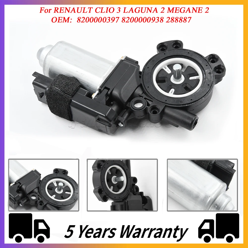 8200000938 Front Right Window Lift Motor Glass Lifter Motor for Renault Megane 2 Grand Scenic 2 Scenic Clio 3 Espace 4