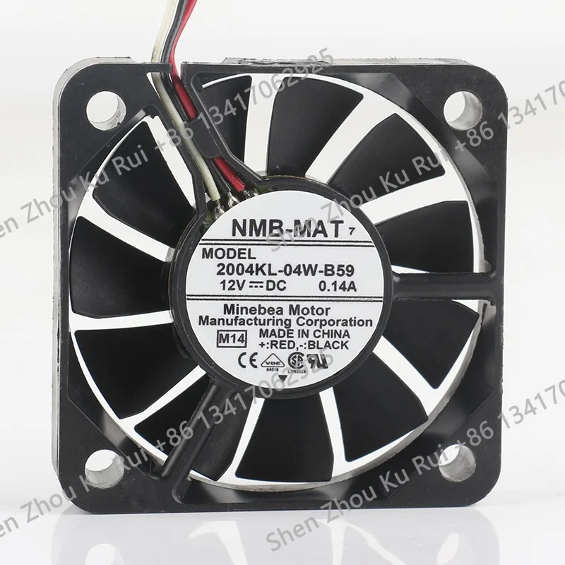 5010 NMB 5V 24V 48V DC12V 0.14A AC EC 50X50X10MM dual ball Computer chassis mainboard Three wire 2004KL-04W-B59 cooling fan