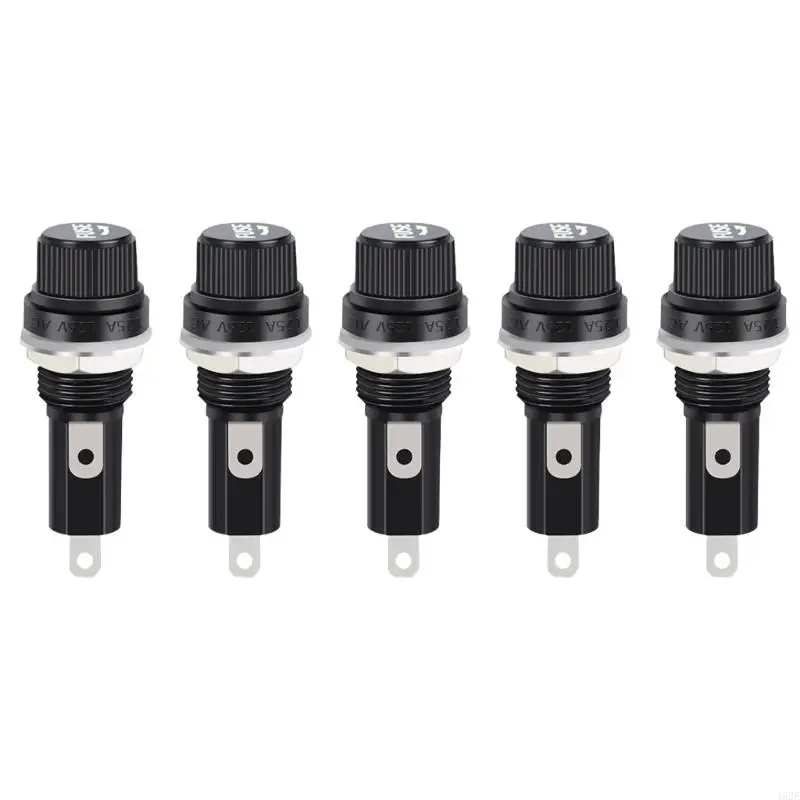 462E Set Of 5 Glass Tube Fuses Holders Produced For Easy Installation And Reliability