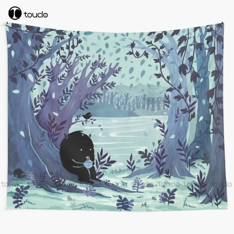 A Quiet Spot Of Tea Tapestry Tapestry Wall Hanging For Living Room Bedroom Dorm Room Home Decor Printed Tapestry Hanging Wall