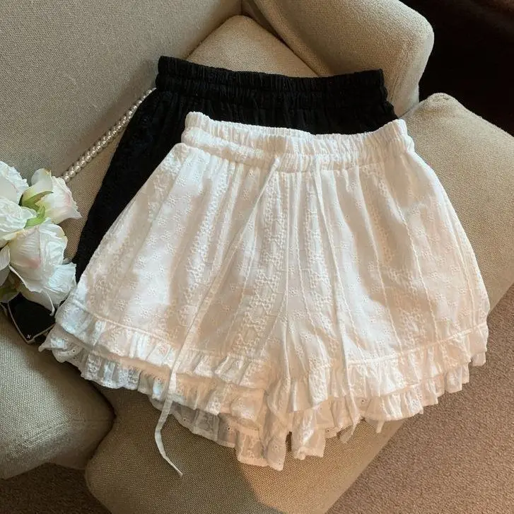 Summer New Lace Shorts Women Шорти Feminino Pantalones Cortos De Mujer Шорты Black Short Pants Women