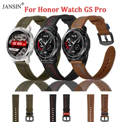 Leather Watchband For Honor Watch GS Pro Strap Smartwatch Bracelet For Huawei Honor Watch GS Pro Band Quick Replaceable Correa