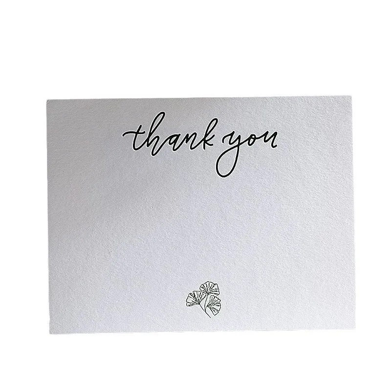 Customized-Border English Thank You Card Postcard Stamping Embossed Business Card Jewelry Card After-Sales Card Good