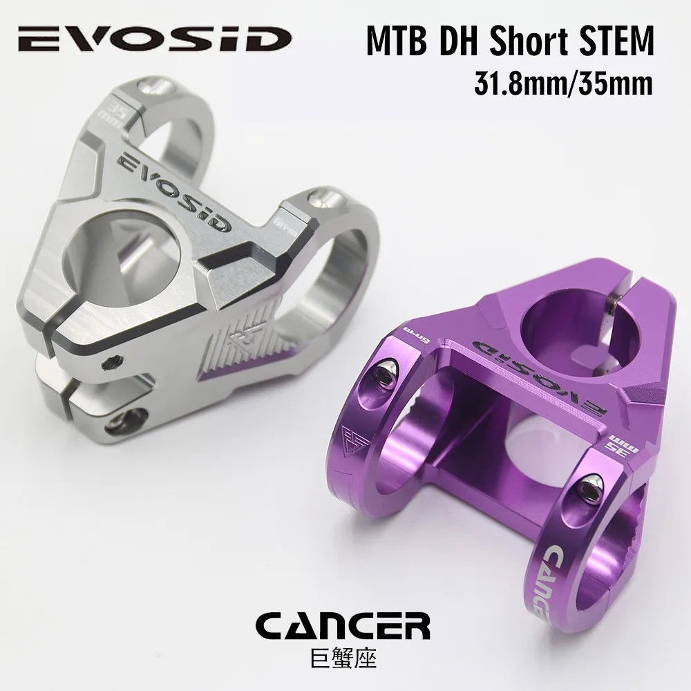 EVOSID MTB Road Bike Stem 31.8/35mm CNC Mountain Bicycle Bridge Short Power High Strenght Climbing Rise Bike Handlebar Stem Part