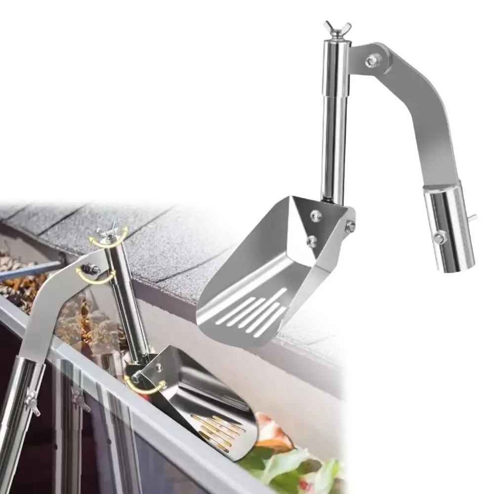 

Aluminum Alloy Gutter Cleaning Shovels Thicken Foldable Roof Gutter Cleaning Tools Rustproof Sturdy Gutter Cleaner Scoop
