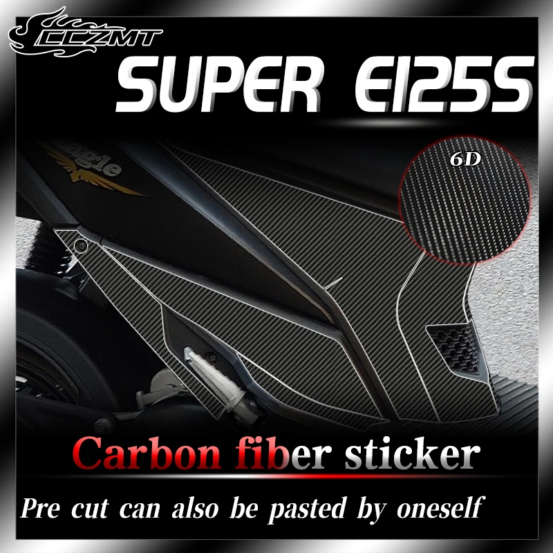 

For Haojue Super Eagle 125 sticker 6D carbon fiber protective sticke all body film modification accessories