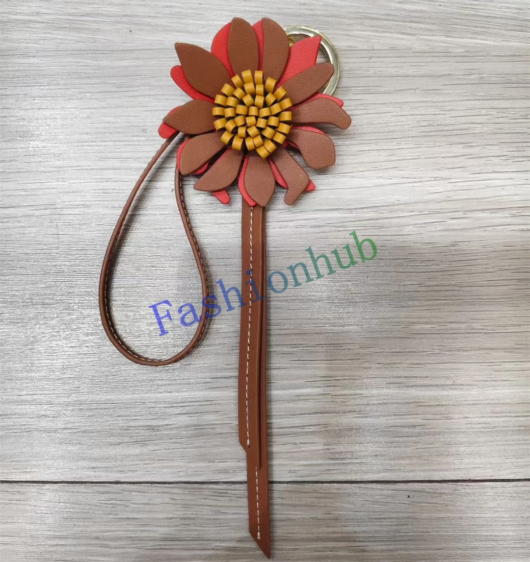 الجلود خدعة عباد الشمس حقيبة سحر قلادة قطرة الديكور شنقا زخرفة لحقيبة يد السيارة محفظة المفاتيح #3