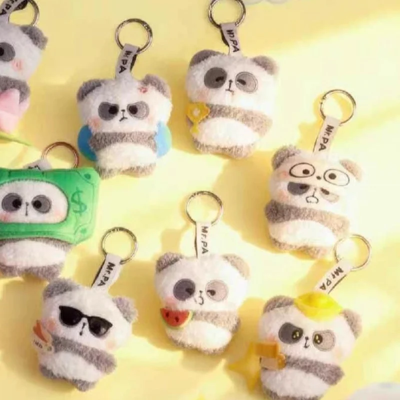 Genuíno mr. pa diário escritório crind série caixa cega de pelúcia kawaii mr. pa boneca de pelúcia chaveiro caixa mistério pendente presentes surpresa