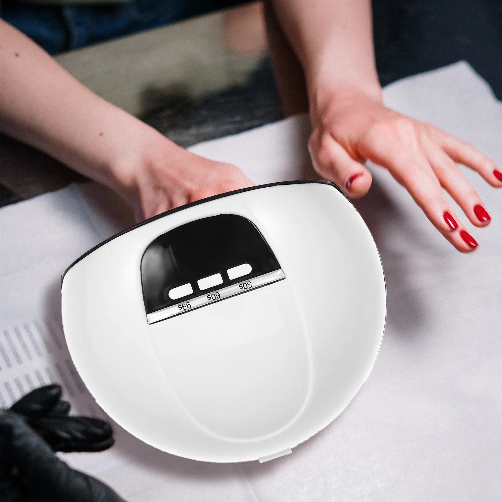 เครื่องอบเล็บ LED 36W ชาร์จผ่าน USB พร้อมหลอด LED 12 ดวง สำหรับอบเจลขัดเงาแบบพกพา พร้อมหน้าจอ สำหรับร้านทำเล็บ