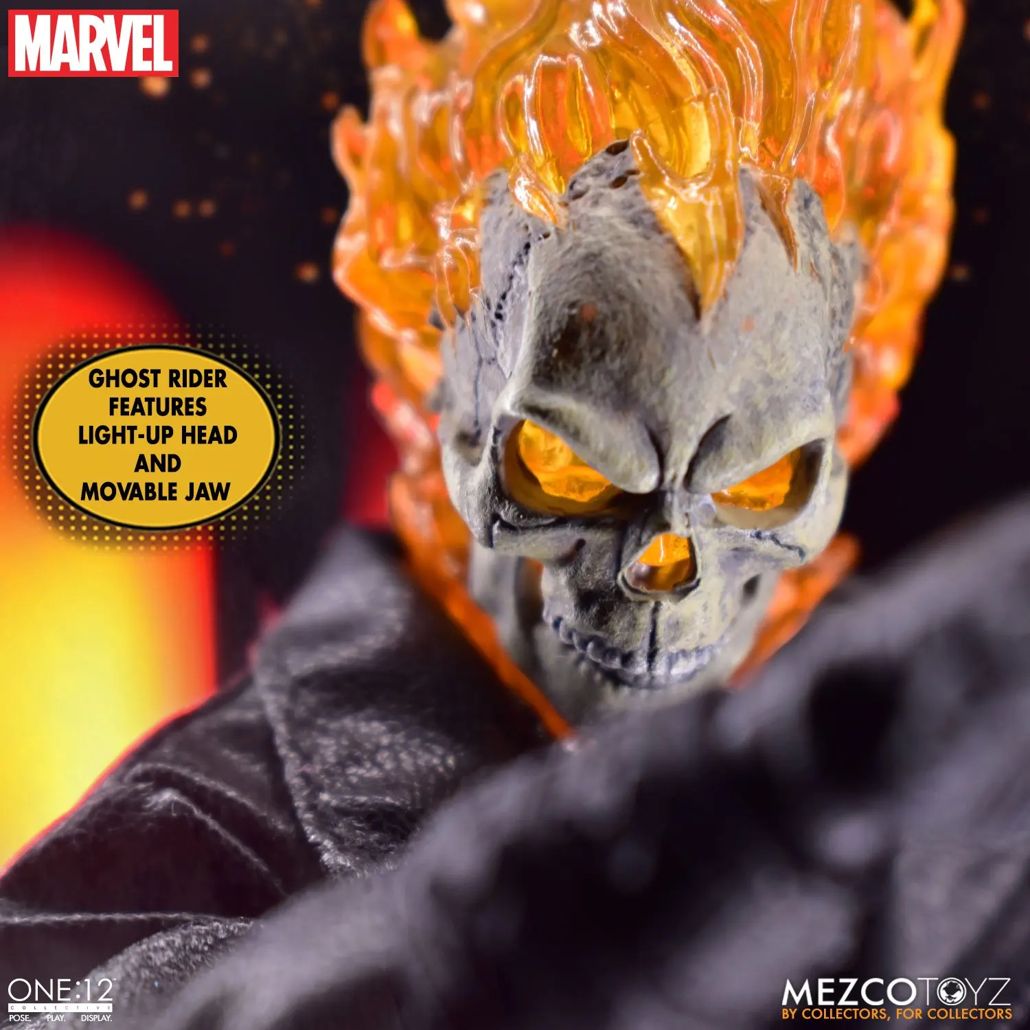 Original Mezco One: 12 Ghost Rider Soul Chariot Action Figure Toy Gift Model Collection Hobbies In Stock