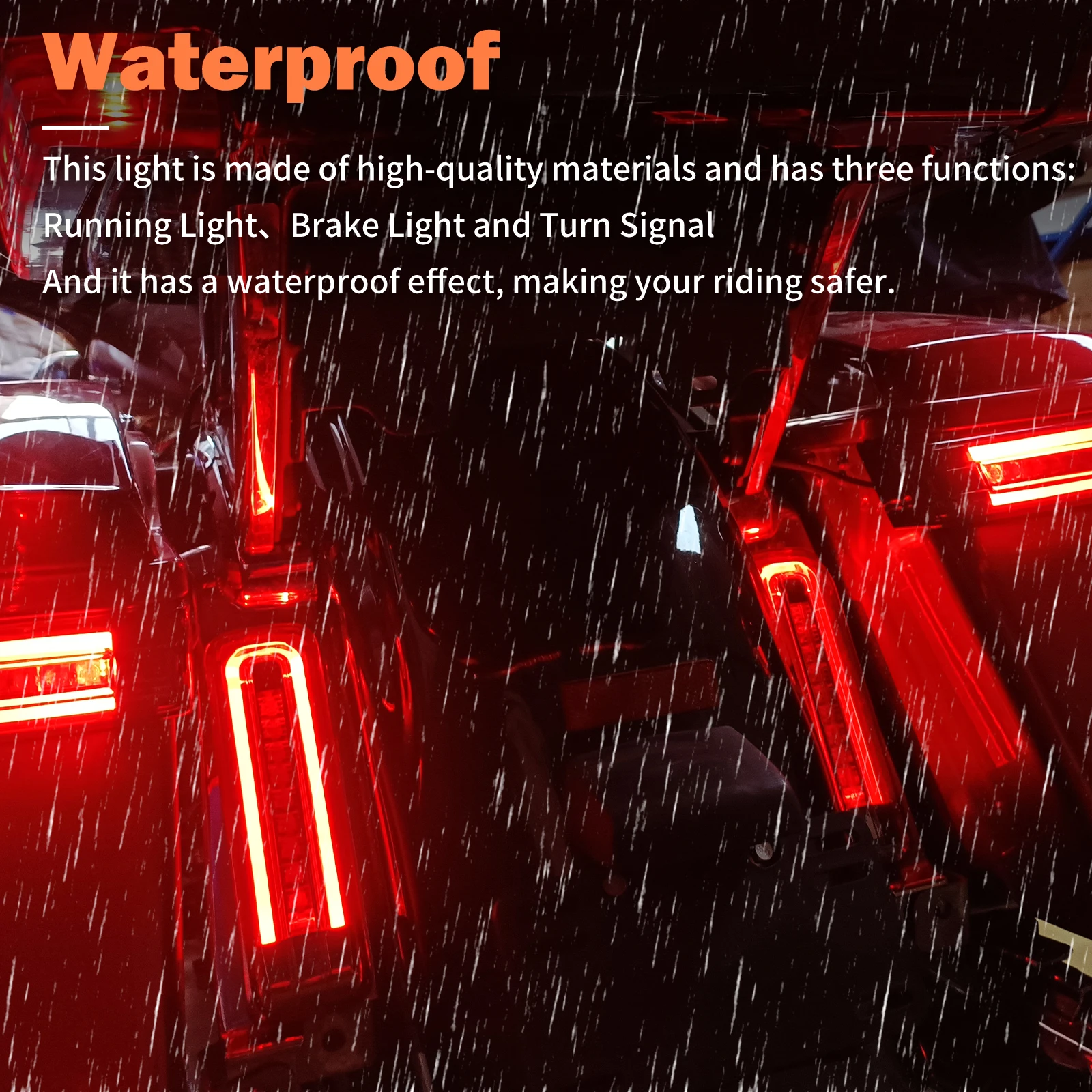 Motorcycle Saddlebag Support Filler Brake Lamps RearFender Turn Signal LED Lights For Harley Touring Road Glide FLTRU 2014-2024 - view 5