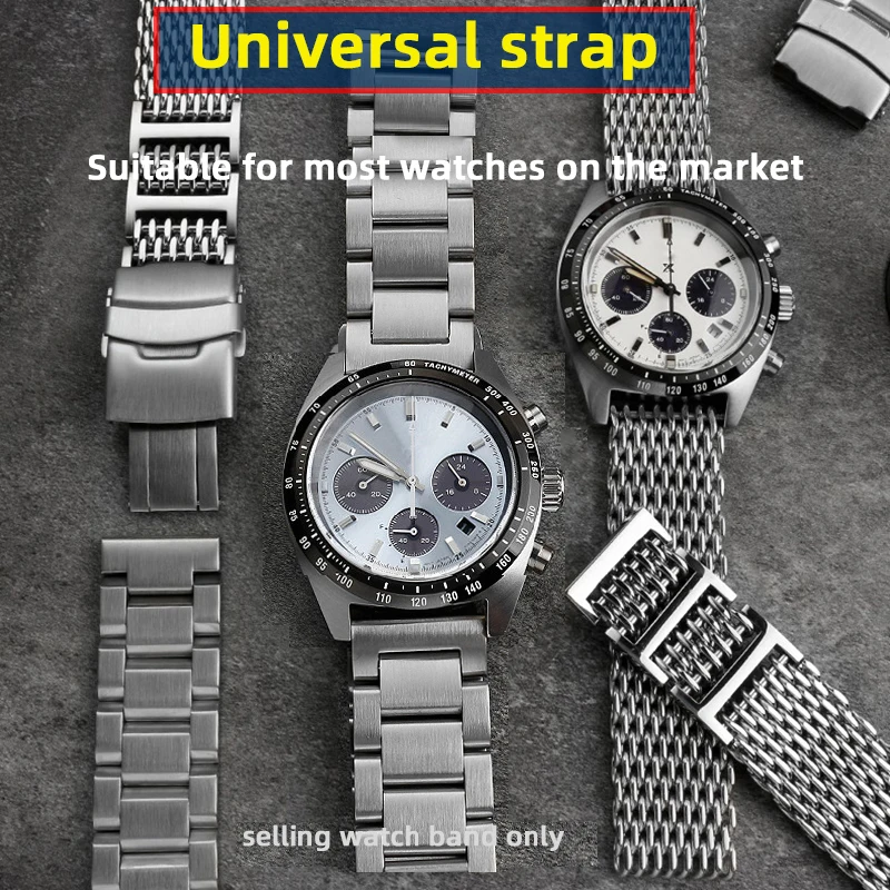 Metal Milan Mesh Strap for Seiko New No.5 Canned Ice Blue Panda Di White Panda SSC909P1 Casio Huawei  Watch Chain Male 20 22mm