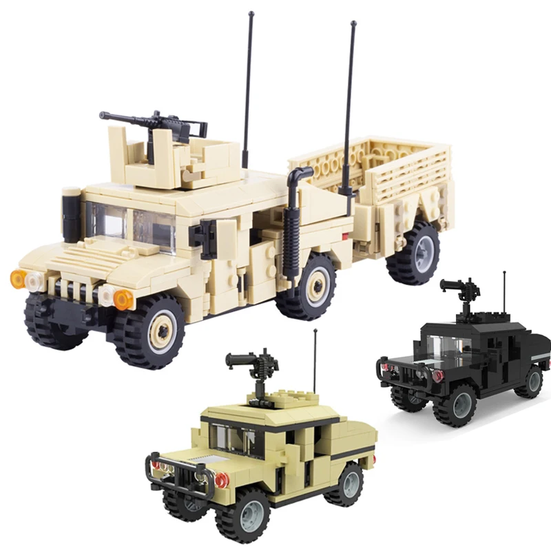 Military Armored Vehicle MOC Building Blocks Off-road Hummer M1151 Army Car Model Classic Bricks Educational Toys Kids Gift