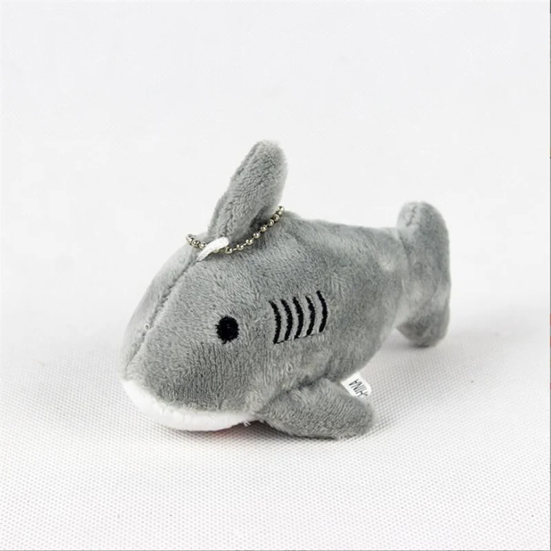 4Colors- Cute Plush Shark Toy Soft Stuffed Animal Key Chain For Birthday Gifts Doll Gift For Children 8CM