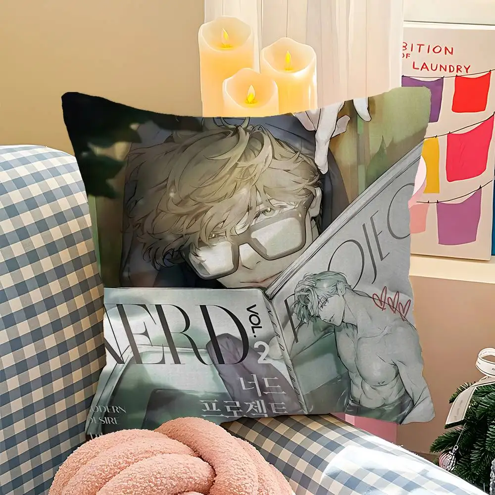 Nerd Project Bl أنيمي غرزة محظوظ التنين وسادة غطاء أريكة غطاء الوسادة غرفة المنزل الديكور الأطفال هدية