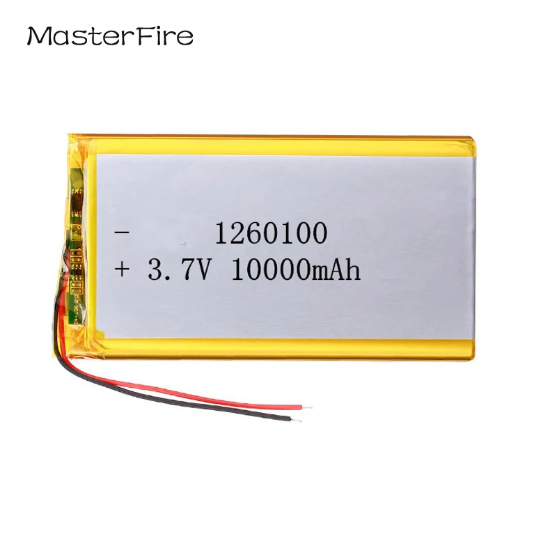 

3.7V 10000mah Rechargeable Lithium Polymer Battery 1260100 for Power Bank Bluetooth Speaker Electronic Toy Tablet PC Batteries