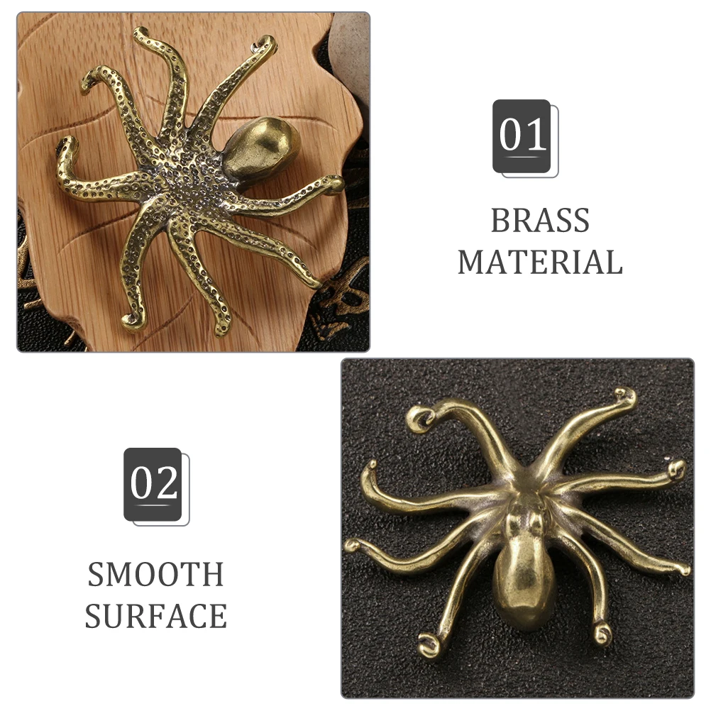 

Octopus Ornament Decoration Brass Cabinet Statue Statues Figurine Craft Copper Ornaments