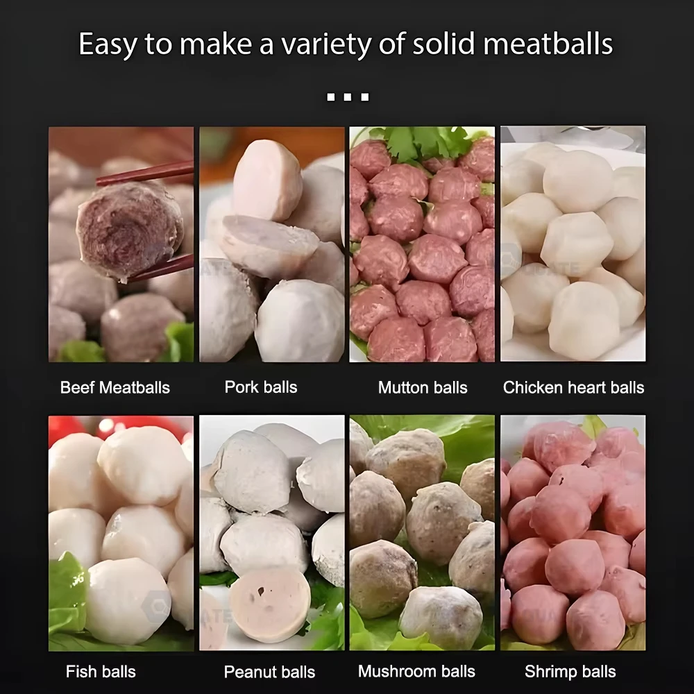 Meatball Forming Machine Adjustable Ball Size Device for Beef Fish Vegetarian Commercial Manufacturing Customized