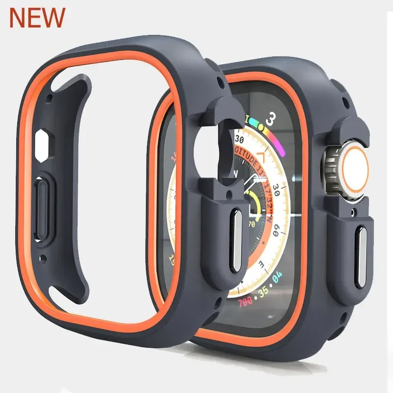 

Silicone Bumper Cover For Apple Watch Ultra 2 49mm TPU Protective Case Shell For iWatch Series 9 8 7 6 se 5 4 44mm 45mm 41mm