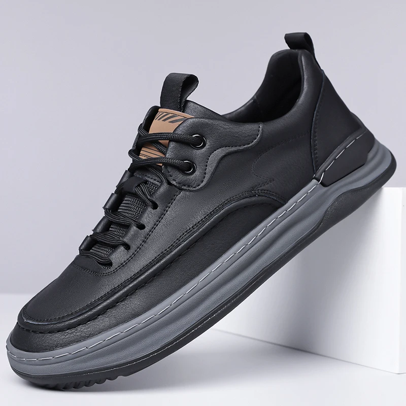 2025 Men's Spring/Autumn Viral Chunky Sneakers - Hong Kong Style Trendy Casual Shoes, Height-Boosting for Students & Skaters