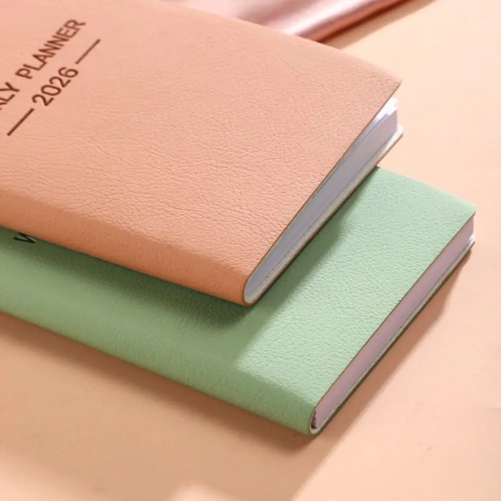 휴대용 A7 2026 의제 도서 Morandi Color with Calendar 일일 주간 플래너 할 일 목록 영어 메모장 학생