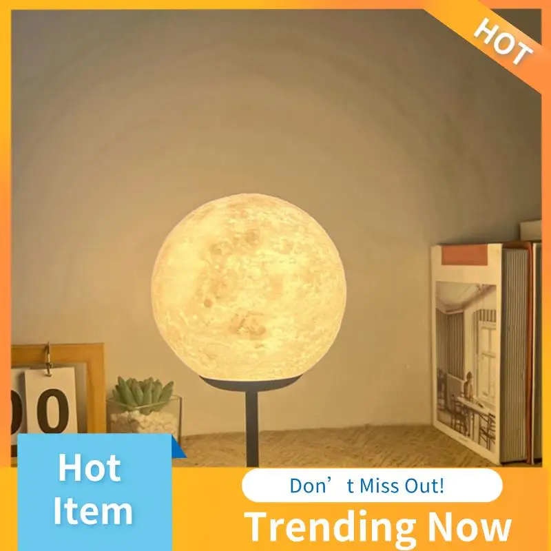 

3D Moon Lamp Bedside Table Lamp Dimmable Bedside Lamp Small Modern Bedroom Lamp Bed Side LED Desk Light Nightstand Lamp Durable