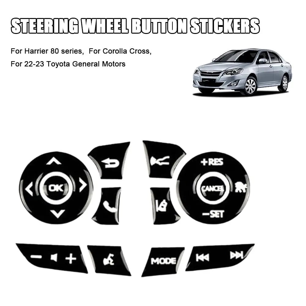 For Toyota Corolla Cross Frontlander 2023 2024 Steering Wheel Button Cover Sticker Interior Modification Trim Accessories