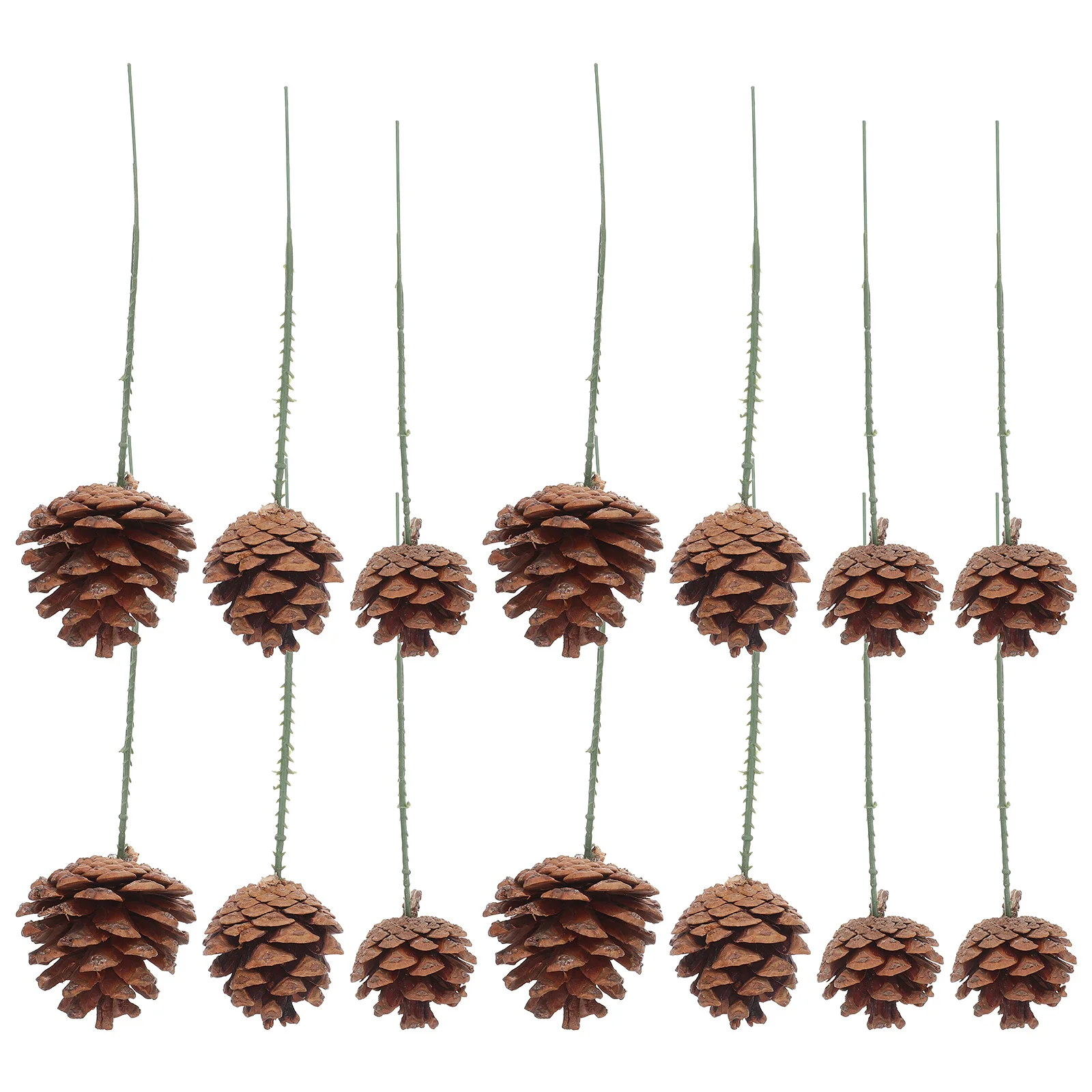 

30pcs Christmas Decorations: Natural Pine Cone Sticks For Holiday Floral Picks Xmas Tree Bowl Fillers Rustic Farmhouse Wreath