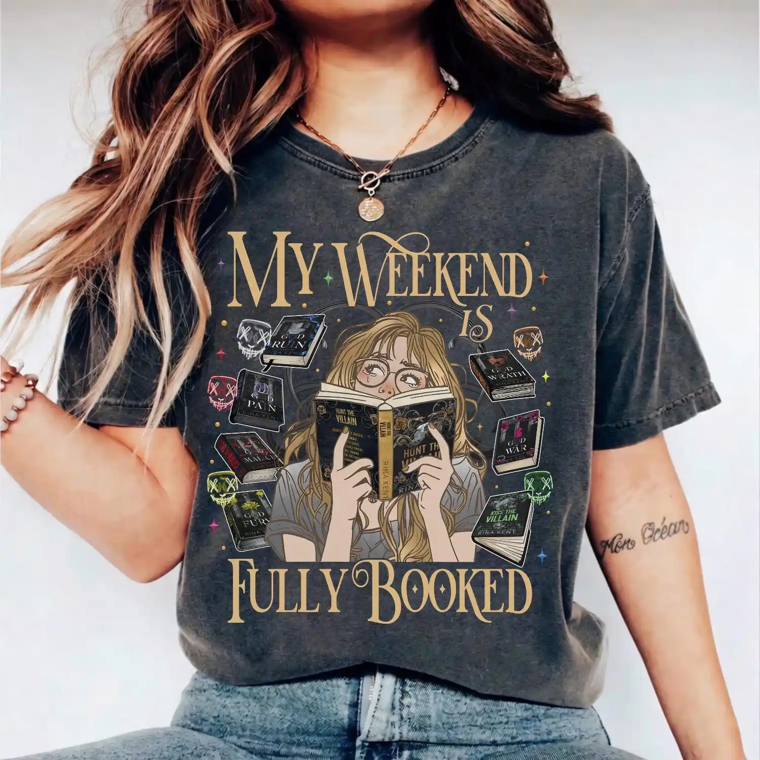 My Weekend Is Fully Booked Shirt, Hunt The Villain Rina Kent Shirt, Legacy Of Gods, Dark Romance Merch, Villain Series