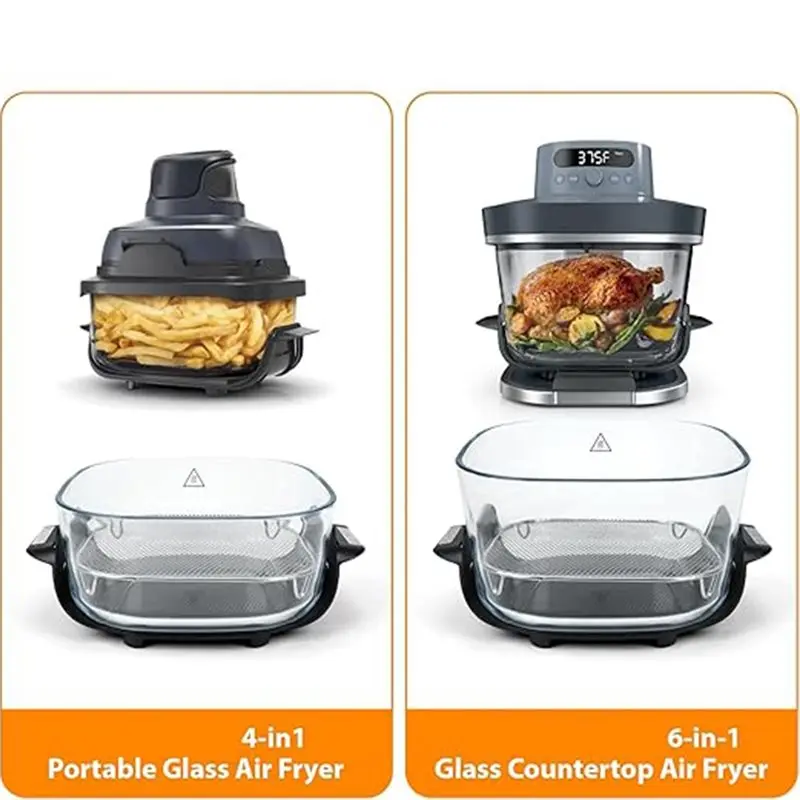 YANA35R 2 Pack Stainless Steel Crisper Tray For Ninja Crispi FN100 And Ninja Crispi Pro AS101, Ninja Crispi Accessories
