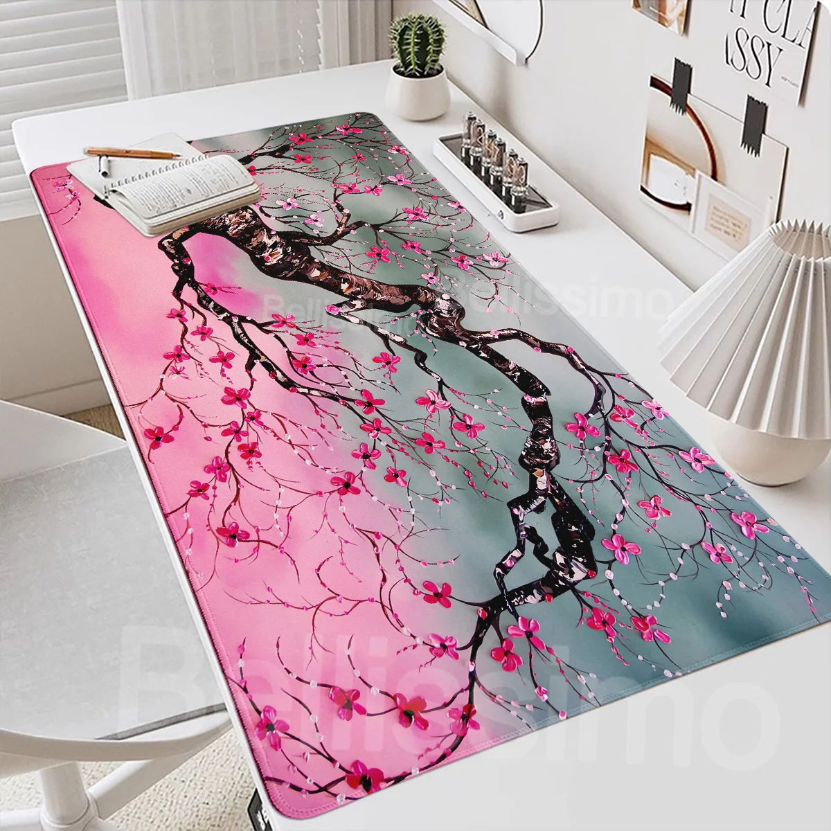 

120x60cm Large Mouse Pad Sakura Gamer Mousepad XXXL Mouse Mat Pc Accessories Rubber Desk Mat Purple Cherry Blossom Keyboard Mats