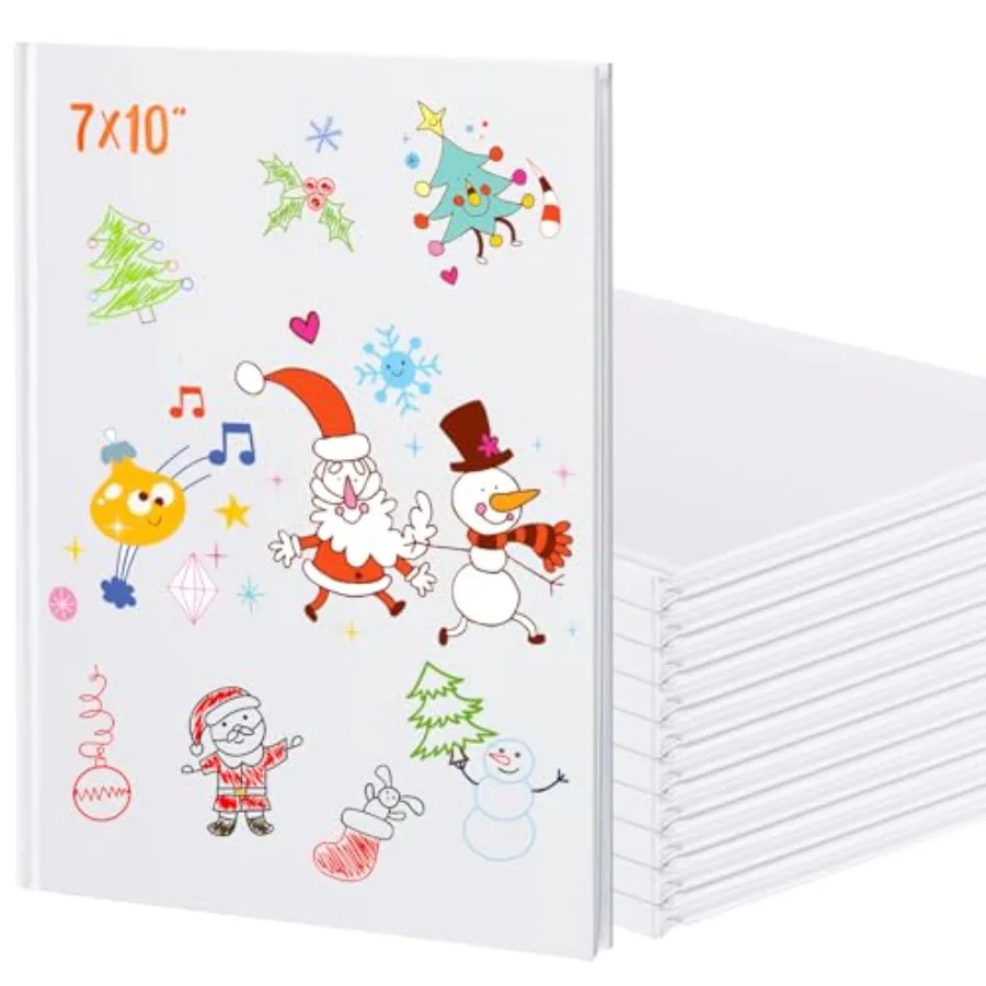Hardcover Blank Books for to Write Stories Make Your Own Book Craft Unlined Notebook for Student Classroom DIY Drawing and Writ