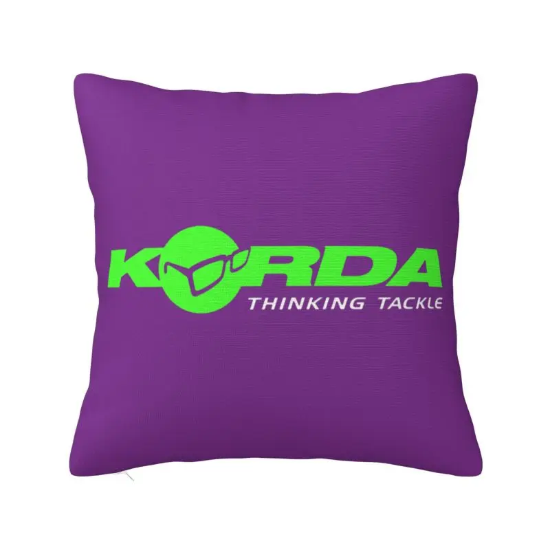 Korda Fishing Logo Pillow Case 45x45cm Home Decorative Cute Fish Carp Fisherman Gift Outdoor Cushions Square Pillowcase