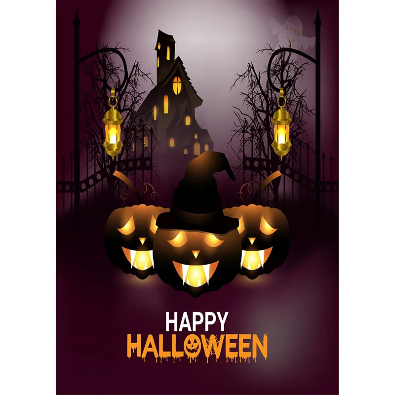 خلفية قلعة شواهد القبر للهالوين ، فانوس اليقطين ، خلفية تصوير القمر ، مستلزمات استوديو الصور ، * *