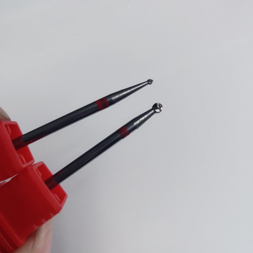 Red Carbide Ball Nail Drill Bit 3/32