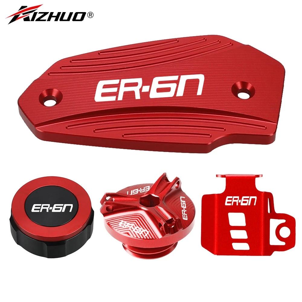 

For Kawasaki ER6N ER-6N 2009-2016 2010 2011 2012 2013 2014 2015 ER 6N Accessories Fluid Reservoir Caps Oil Filler Cap Plug Cover