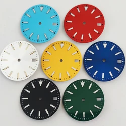 NH35 Watch Dial 28.5mm Blue Black Green Red White Yellow Dial  Luminous fit NH35 NH35A NH36 Movement