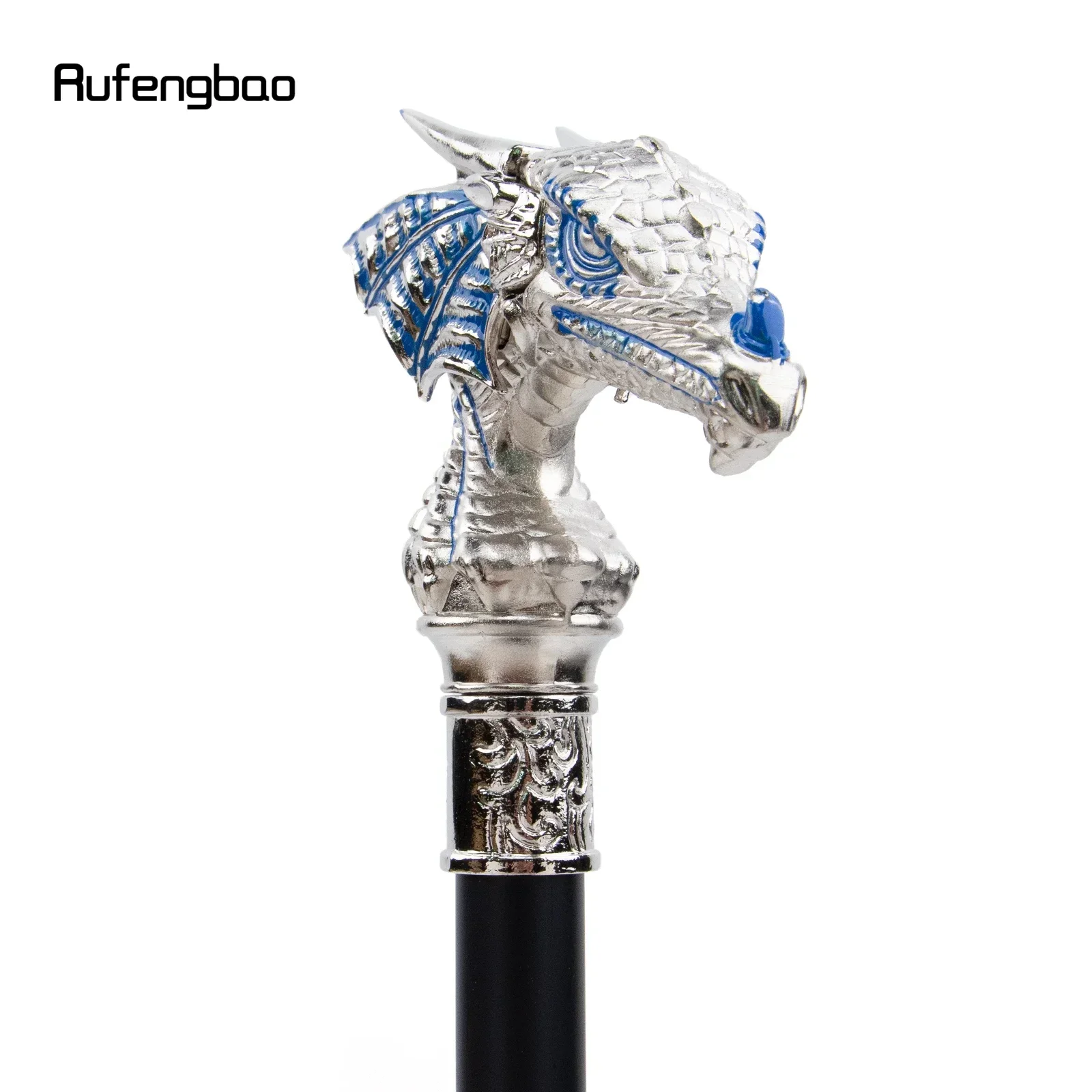 الأزرق الأبيض الفاخرة التنين رئيس المشي قصب الأزياء الزخرفية عصا للمشي شهم عصا الزخرفية ل تأثيري 94 سنتيمتر