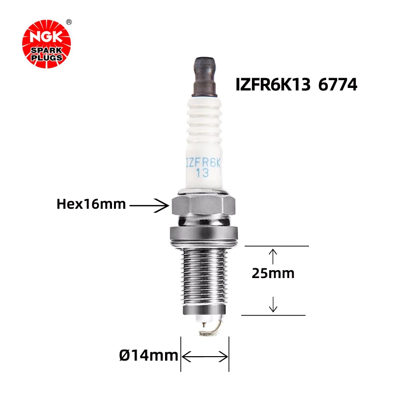 NGK Iridium Platinum spark plug IZFR6K13 6774 is suitable for Sidi 1.5L front van 1.5L fit 1.3L（4PCS)