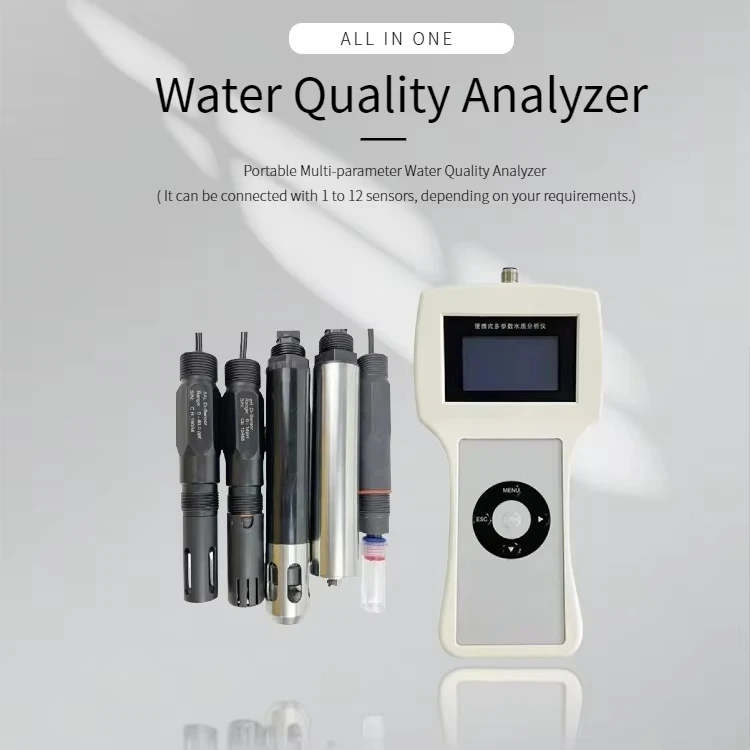 8 in 1 Wireless Digital Portable Water Quality Monitoring Tester for Aquaculture Lab River Lab Use