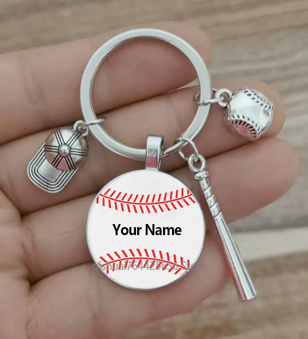 

Personalized baseball keychains with custom name