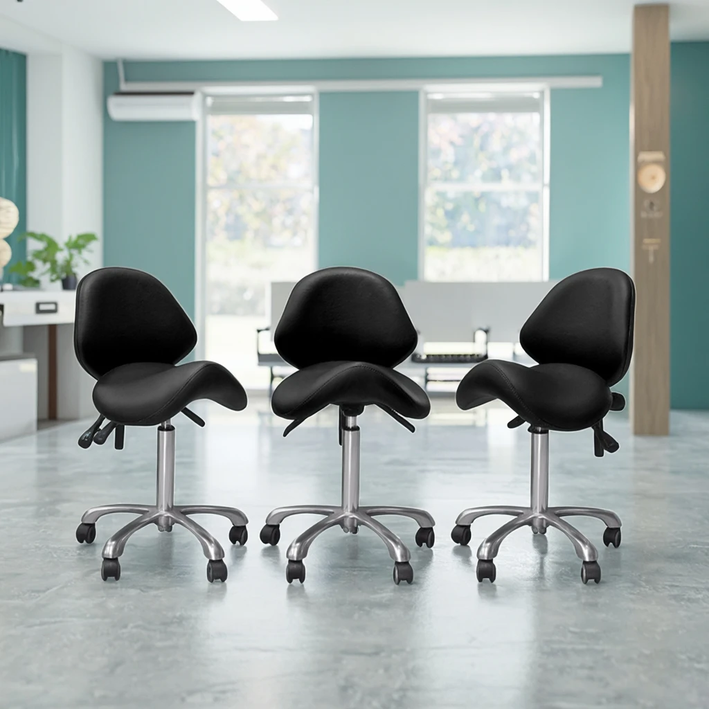 Special Design Dental Saddle Chair Swivel Hospital Doctor Furniture Seat Height Adjustment Black Clinic Professional Stool