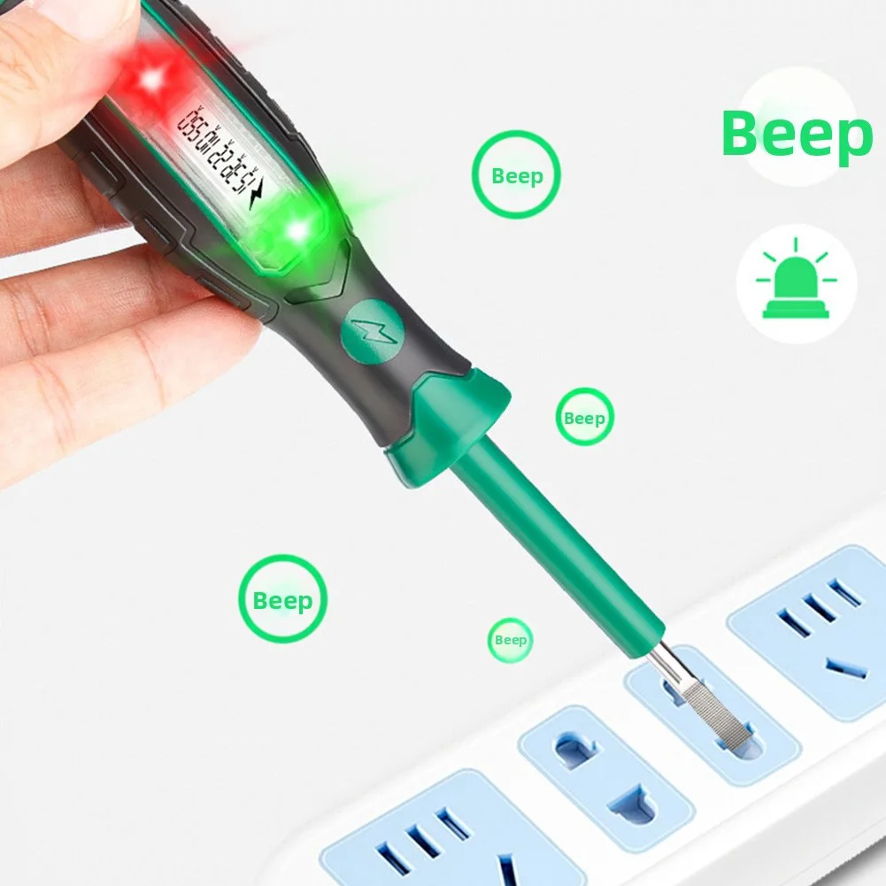 Smart Electrician Screwdriver LED Light Test Pen Slotted Cross Breakpoint Detection Tool Insulated Handle High Torque