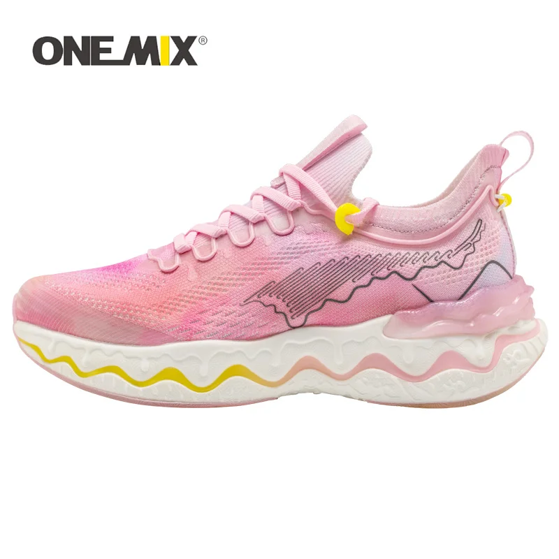 ONEMIX scarpe da corsa maglia da uomo morbide scarpe sportive antiscivolo Walking Jogging Outdoor Women Massage Sneakers Casual traspiranti